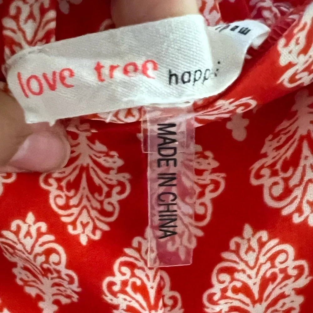 Love tree happens bohemian pants red with design size medium